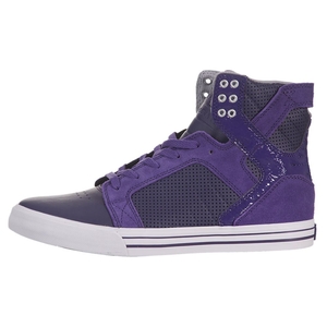 Baskets Montantes Supra SkyTop Violette Purple/White-White Femme | JPF-77426539